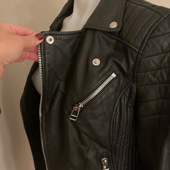 (NWT) Goosecraft Dual Zip Leather Black Biker Jacket, Medium - Picture 13 of 16